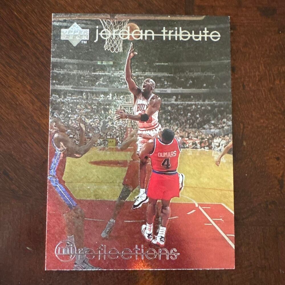 1998 Upper Deck Michael Jordan tribute basketball card number MJ82